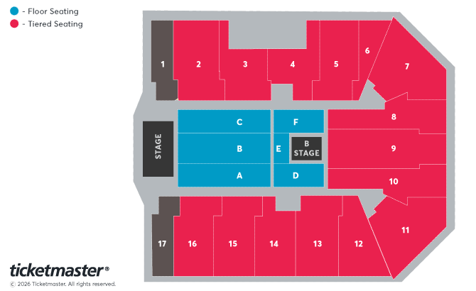 James Arthur Seating Plan at bp pulse LIVE