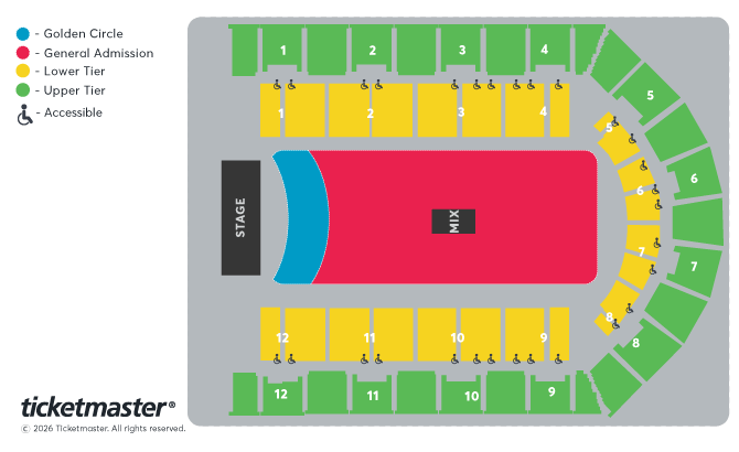 NE-YO & Akon: Nights Like This Tour 2026 Seating Plan at Utilita Arena Birmingham