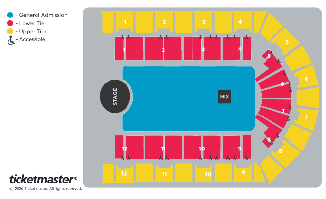 ZAYN - The Konnakol Tour Seating Plan at Utilita Arena Birmingham