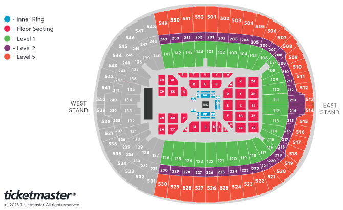 Aew: All In London At Wembley Stadium Seating Plan at Wembley Stadium